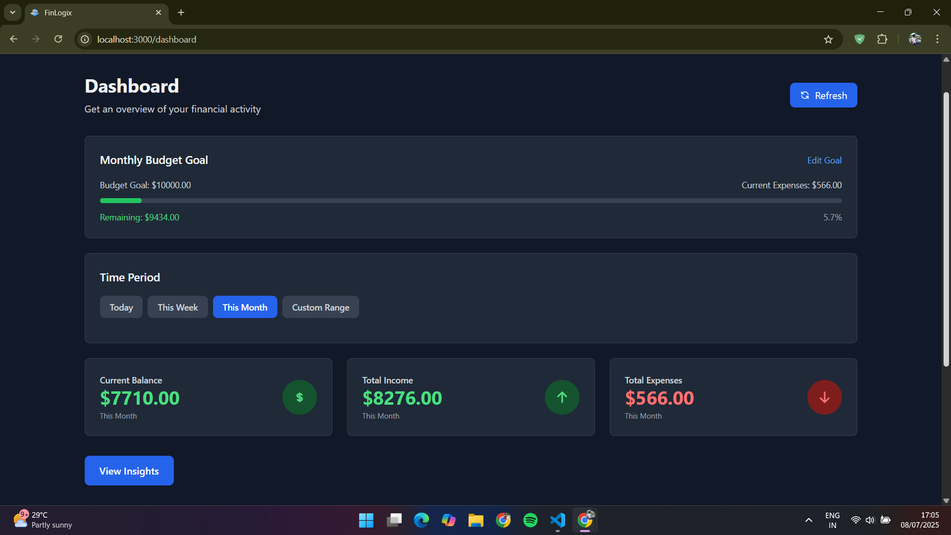 Finlogix Personal Finance Manager